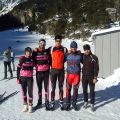 Cynthia, Dani, Petxan, Solu e Iñigo en las pistas de Cauterets