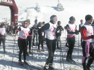 Sonia sonriente en la salida...claro que si! Foto: Arantxa Pérez. Irrintzi Ski