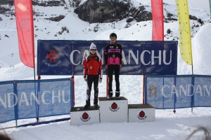 Podium Infantil II. Iker (Irrintzi), Oie (Uharte) y el tercero Axier (Uharte)...que ya se había ido.