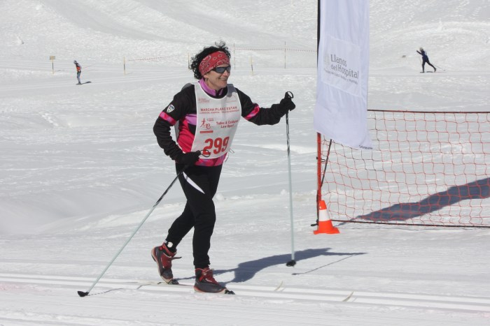 Mari Luz es de las que sonrie mucho mientras esquía...así da gusto!